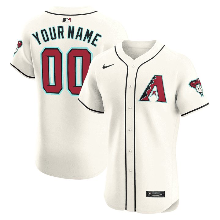 Men Arizona Diamondback Cream Nike 2024 Flex Base Custom MLB Jersey